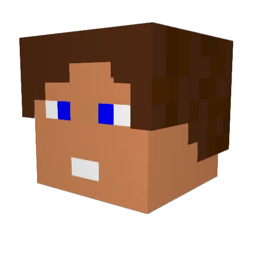 Wabbbe_ Minecraft avatar head, 3D render