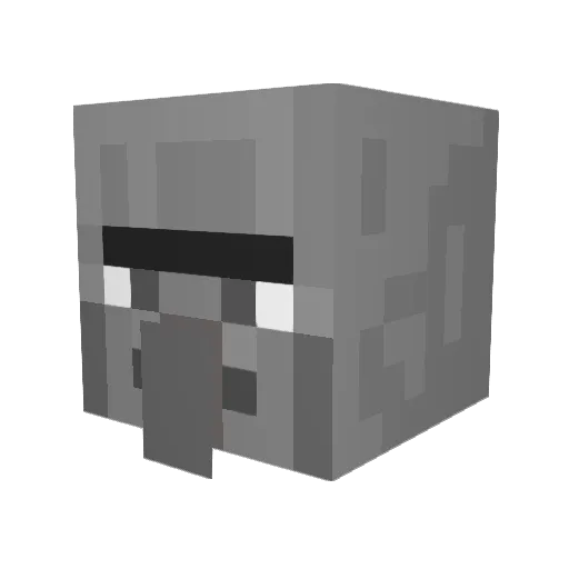 Wabboes Minecraft avatar head, 3D render