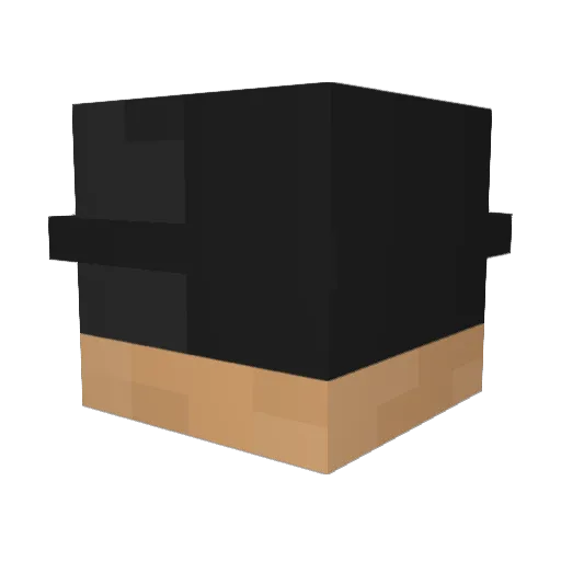 WaboWebi Minecraft avatar head, 3D render