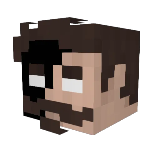 Wachten Minecraft avatar head, 3D render
