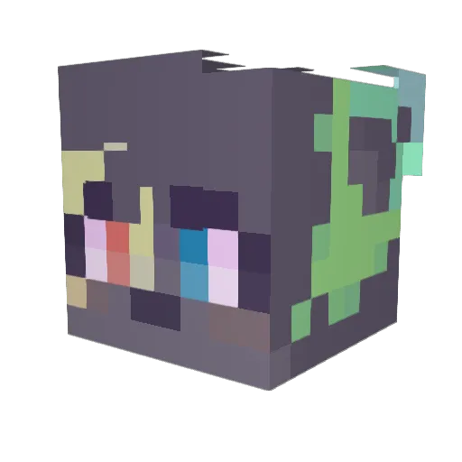 WackAhmed Minecraft avatar head, 3D render