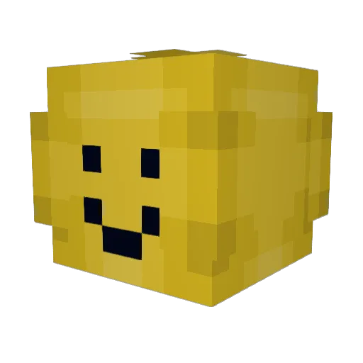 WackMeDaddy Minecraft avatar head, 3D render