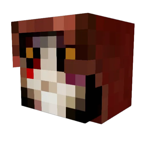 Wackary108 Minecraft avatar head, 3D render