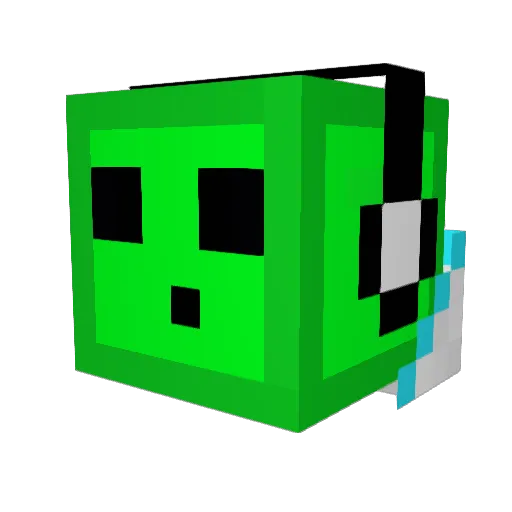 Wackelpudding Minecraft avatar head, 3D render