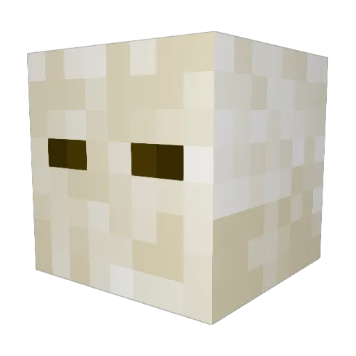 Wackermin Minecraft avatar head, 3D render