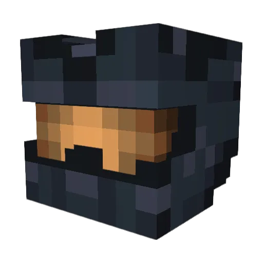 Wackiies Minecraft avatar head, 3D render