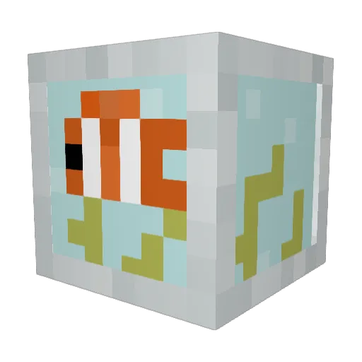 WackyFish Minecraft avatar head, 3D render