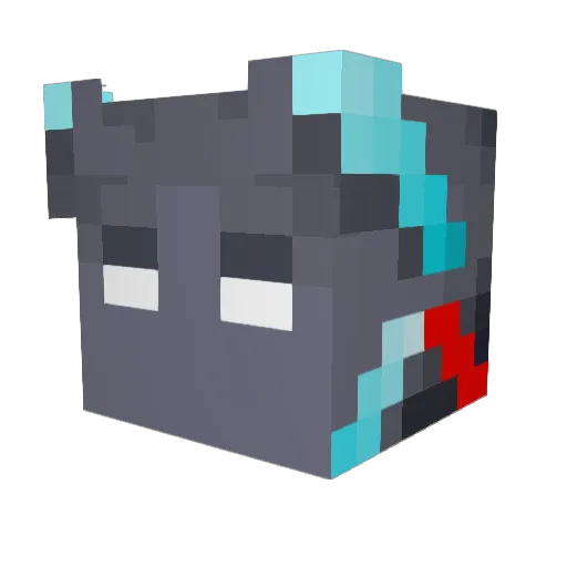WackyTheFatty Minecraft avatar head, 3D render