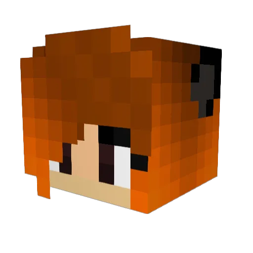 WackyWolfJQ Minecraft avatar head, 3D render