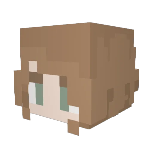 Wacky_Dinosaur Minecraft avatar head, 3D render