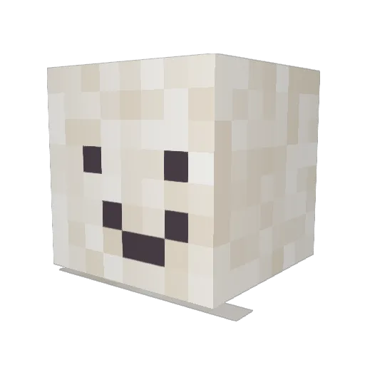 Wacsito Minecraft avatar head, 3D render