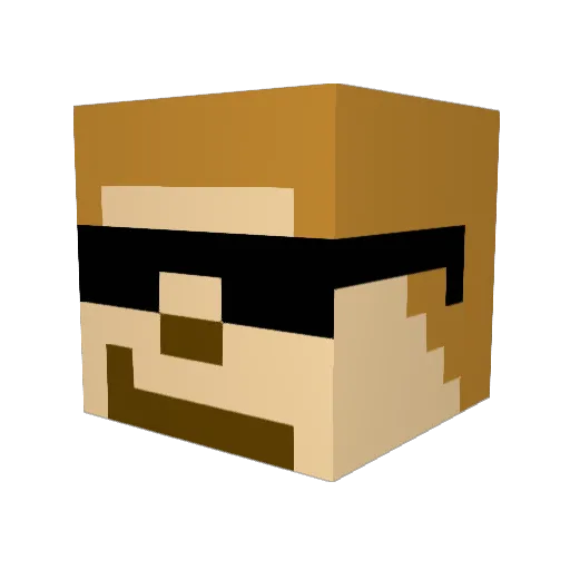 Wadda_boss Minecraft avatar head, 3D render