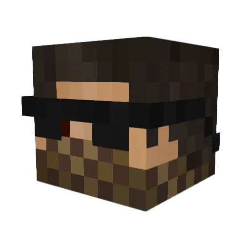 Waddawa Minecraft avatar head, 3D render