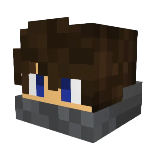 Waddaz Minecraft avatar head, 3D render