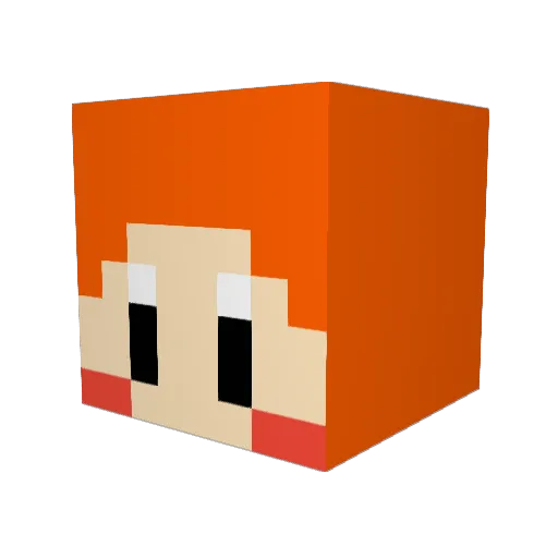 WadddleDee Minecraft avatar head, 3D render