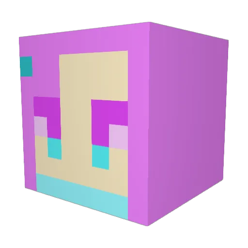 WaddleDee12344 Minecraft avatar head, 3D render