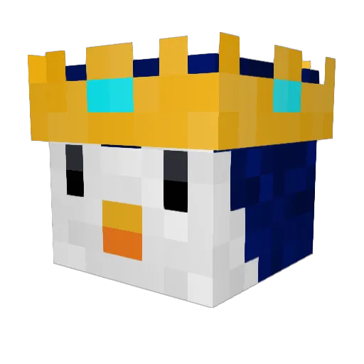 WaddleMan19 Minecraft avatar head, 3D render