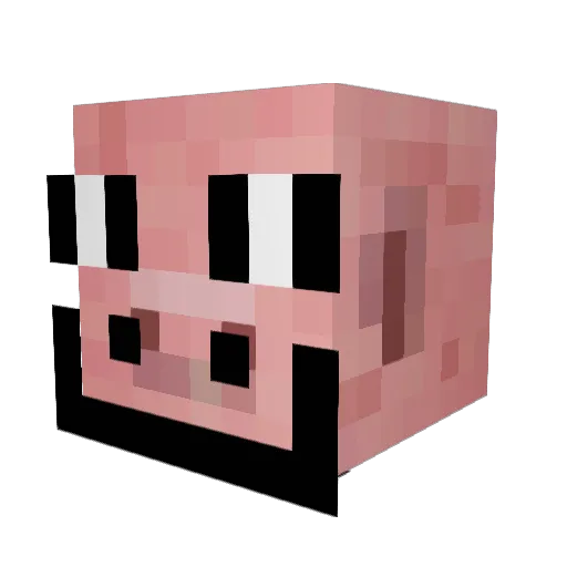 WaddleV8 Minecraft avatar head, 3D render