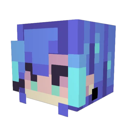 WaddlingPenguins Minecraft avatar head, 3D render