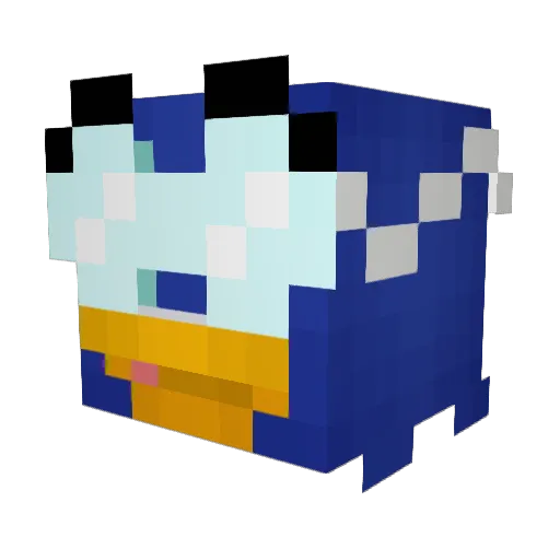 Wade Minecraft avatar head, 3D render