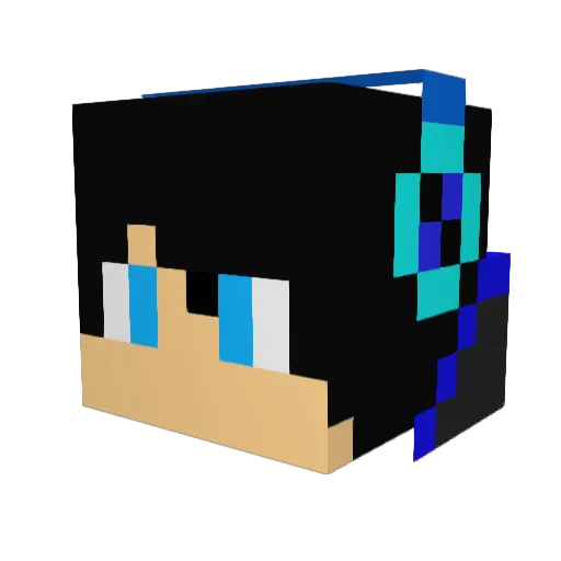 WaderTader03 Minecraft avatar head, 3D render