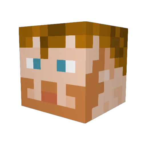 Wadreng Minecraft avatar head, 3D render