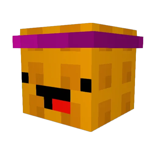 Waefel_Man Minecraft avatar head, 3D render