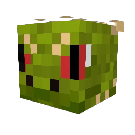 Waerder Minecraft avatar head, 3D render