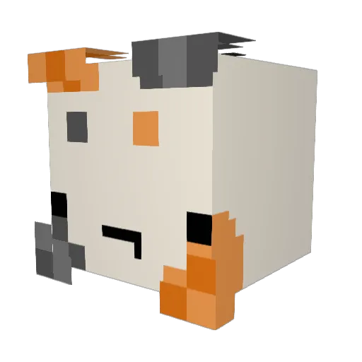 Waf1les Minecraft avatar head, 3D render