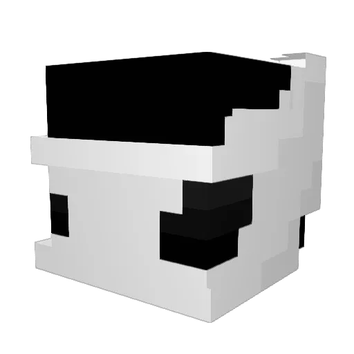 WafWouf Minecraft avatar head, 3D render