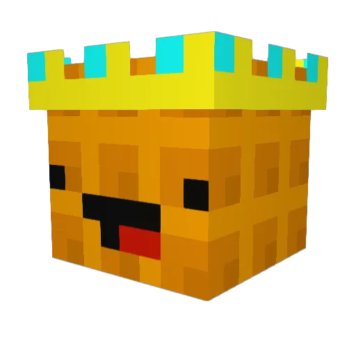 Wafby Minecraft avatar head, 3D render