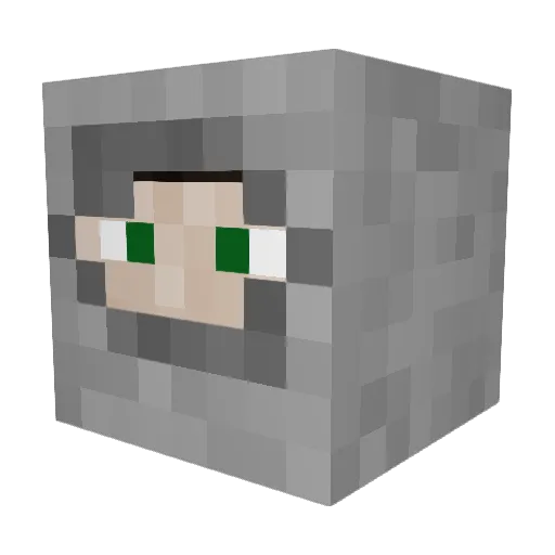 WafelTLD Minecraft avatar head, 3D render