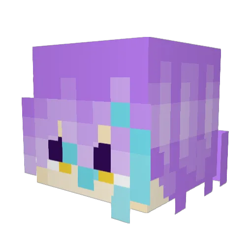 Wafell Minecraft avatar head, 3D render