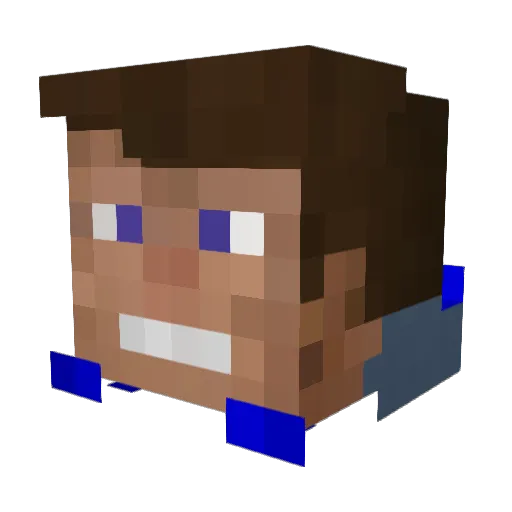 WaffeleisHD Minecraft avatar head, 3D render