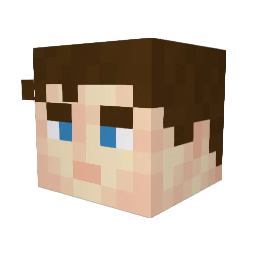Waffle1113 Minecraft avatar head, 3D render