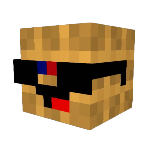 WaffleAimbot Minecraft avatar head, 3D render