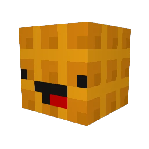 WaffleBandit1344 Minecraft avatar head, 3D render