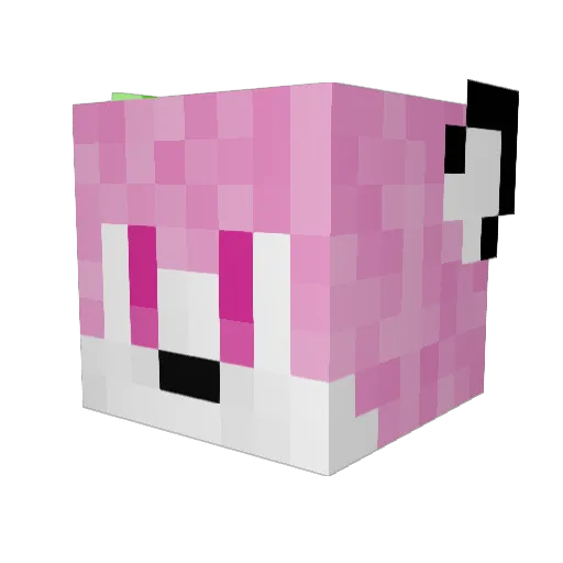 WaffleBites Minecraft avatar head, 3D render
