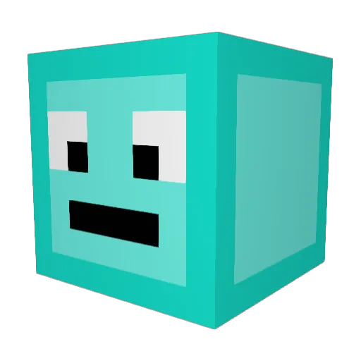 WaffleChris Minecraft avatar head, 3D render