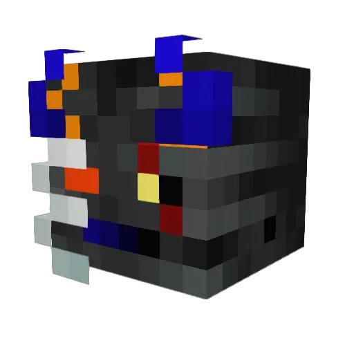 WaffleKO Minecraft avatar head, 3D render