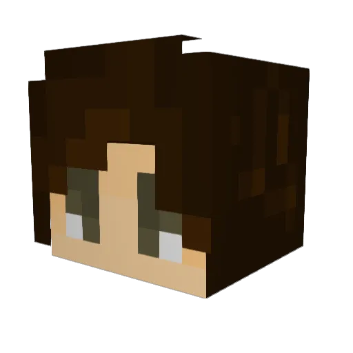 WaffleLord333 Minecraft avatar head, 3D render