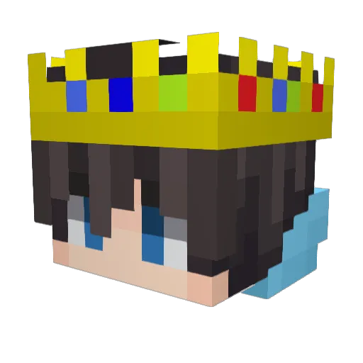WaffleLowwy Minecraft avatar head, 3D render