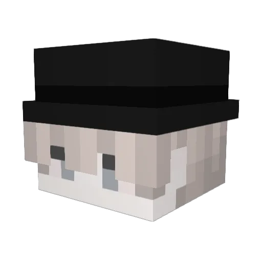 WaffleRocket Minecraft avatar head, 3D render