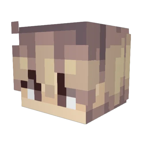 WaffleSundaes Minecraft avatar head, 3D render