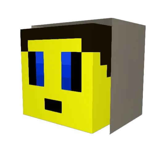 WaffleTheWaffle Minecraft avatar head, 3D render
