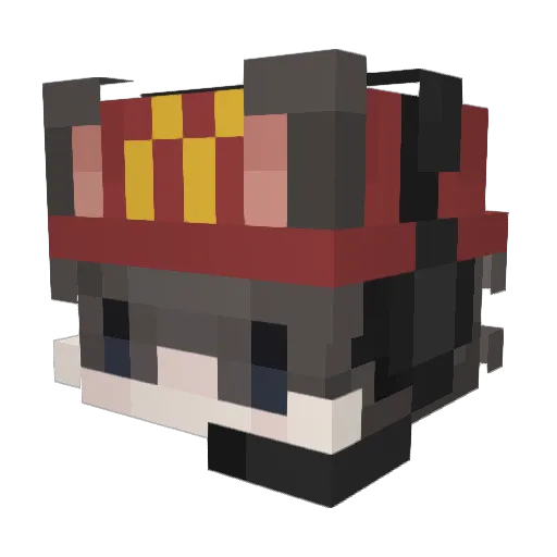 WaffleToffle Minecraft avatar head, 3D render