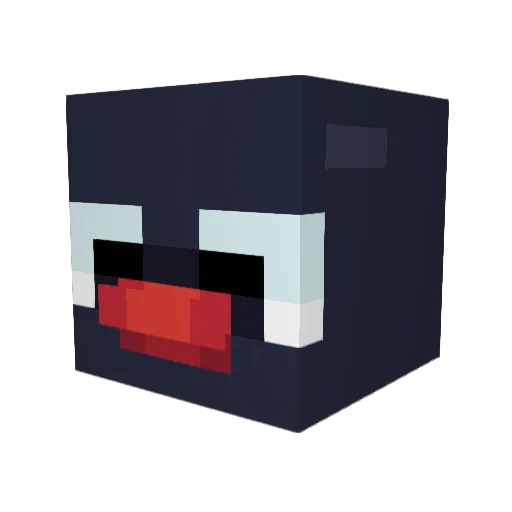 WaffleWonder Minecraft avatar head, 3D render