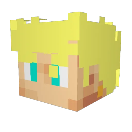 Waffle_Cake Minecraft avatar head, 3D render