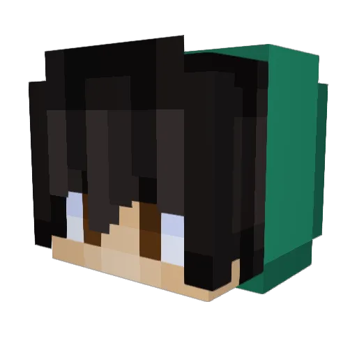 Waffle_TV Minecraft avatar head, 3D render