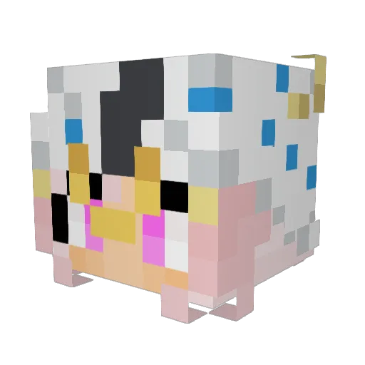Waffleblade0 Minecraft avatar head, 3D render